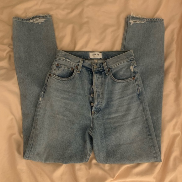 AGOLDE 90'S PINCH WAIST HIGH RISE STRAIGHT SOUNDWAVE SIZE 24 - Picture 3 of 7